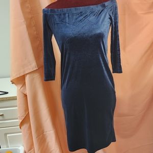 Velvet Off Shoulder Bodycon Mini Dress